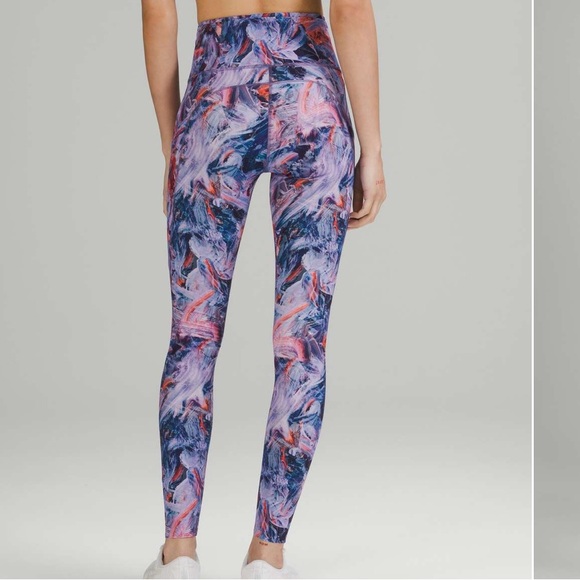 79. Lululemon Fast & Free Brushed Fabric HR Tight 28” Atmospheric Purple Multi - Picture 2 of 7